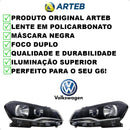 Par Farol Original Saveiro G6 Cross 2016 2015 2014 Máscara Negra