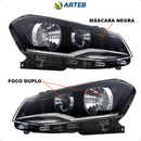 Par Farol Original Saveiro G6 Cross 2016 2015 2014 Máscara Negra