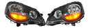 Par Farol Vw Polo 2007 2008 2009 2010 2011 2012 2013 2014 Mascara Negra Pisca Amarelo