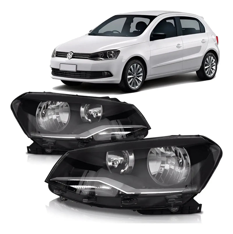 Farol Voyage G6 2013 2014 2015 2016 Foco Duplo Mascara Negra