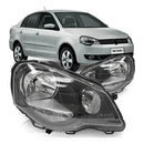 Farol Vw Polo 2007 2008 2009 2010 2011 2012 2013 2014 Mascara Negra