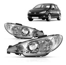 Farol Peugeot 206 01 02 03 04 05 06 07 08 Duplo Cromado Tyc