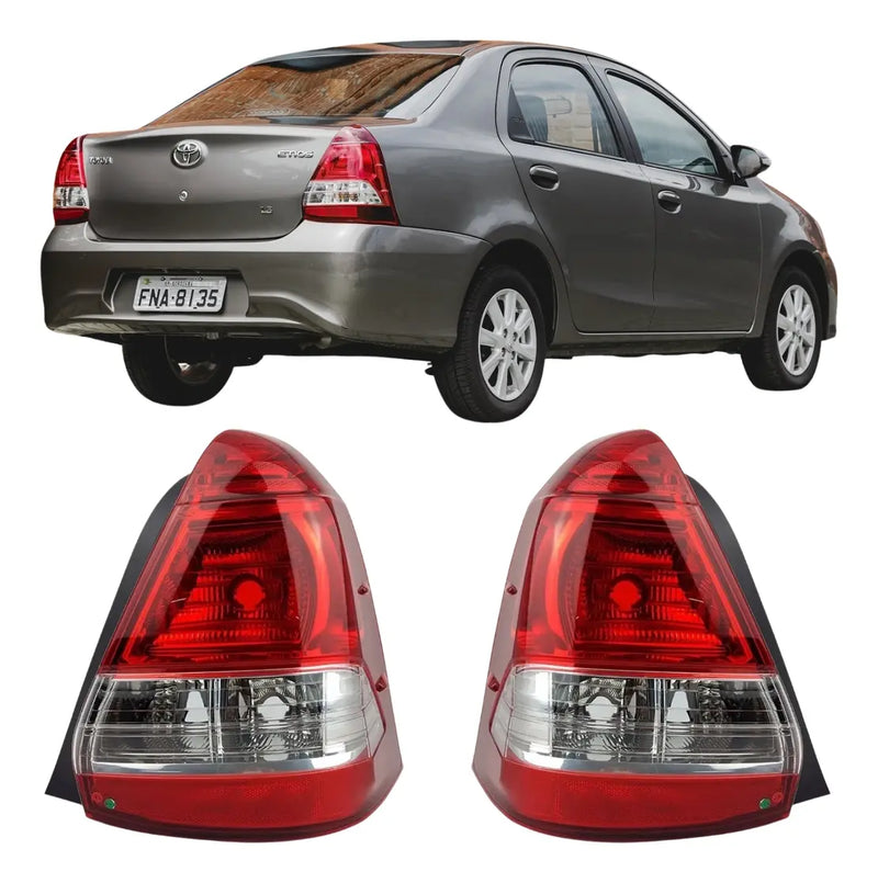 Par Lanterna Traseira Ambos Lados - Compatível com Toyota Etios 2020