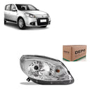 Farol Sandero 2012 2013 2014 Cromado Original Depo