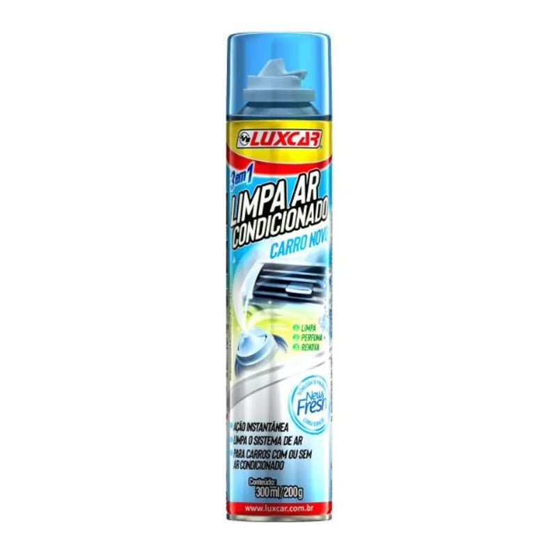 Limpa Ar Spray de limpeza de Ar Condicionado Carro Novo 300ML Luxcar 2591