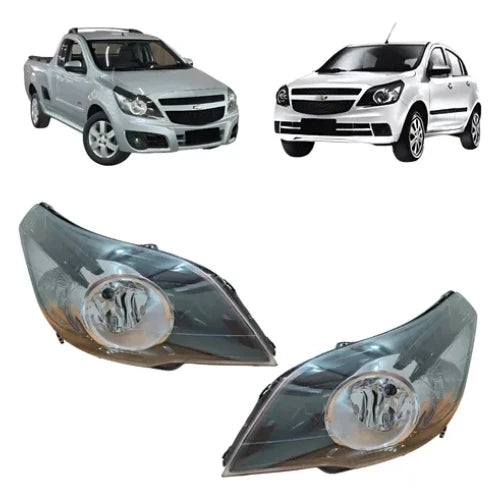 Farol Mascara Negra Chevrolet Agile Montana Novo